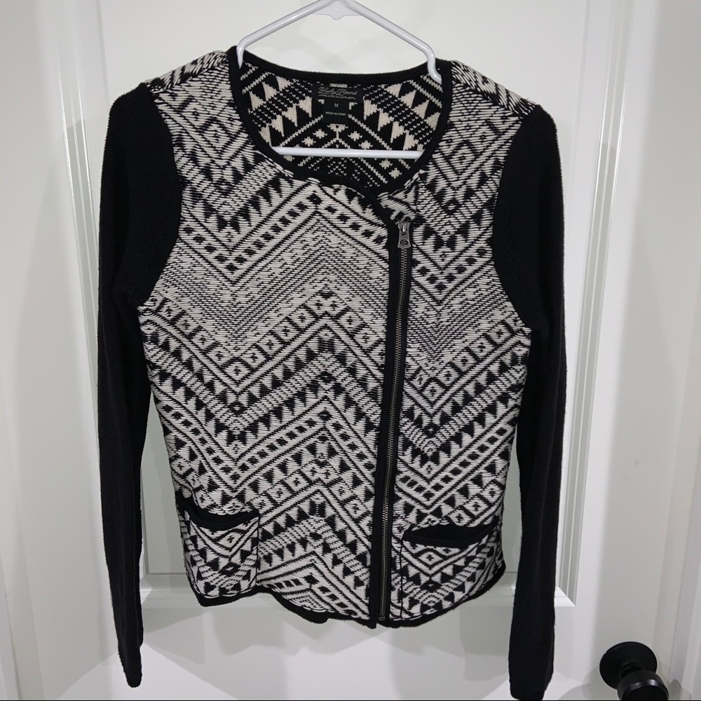 Lucky Brand Southwest moto knit jacket